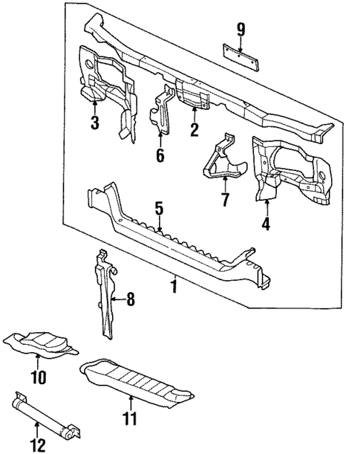 Radiator Support for 1997 Nissan Sentra #0