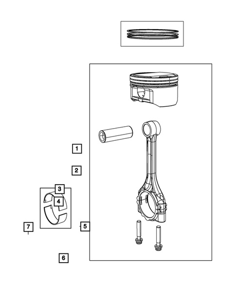 Crankshaft, Piston, Drive Plate, Flywheel, and Damper for 2022 Jeep Grand Cherokee L #1