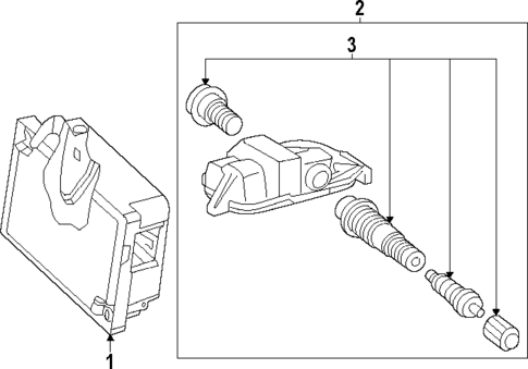 Tire Pressure Monitor Components for 2025 Toyota Grand Highlander #0