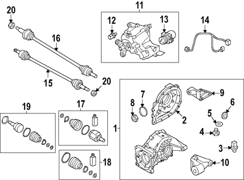 Axle & Differential for 2024 Hyundai Santa Fe #0