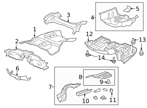 Rear Floor & Rails for 2010 Honda Accord #0