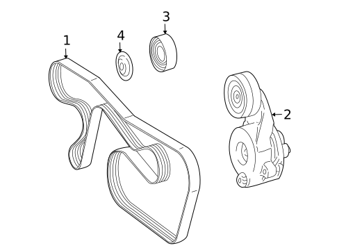 Belts & Pulleys for 2009 Mercedes-Benz ML320 #0