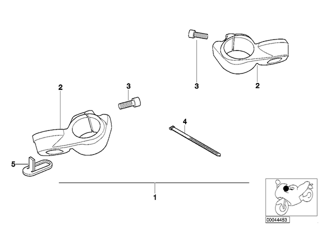 31422333284 - Ergonomics &amp; Comfort: Handlebar Bracket, Comfort, Right -  for BMW-Motorrad Image