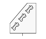 73154SNA003 - Body: Roof Molding Clip for Honda: Civic Image