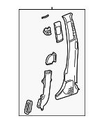 21169069259D07 - Body: Door Pillar Post Trim Set for Mercedes-Benz Image