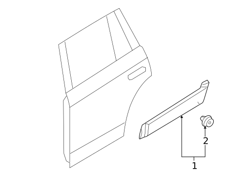 Exterior Trim - Rear Door for 2019 Volvo XC90 #1
