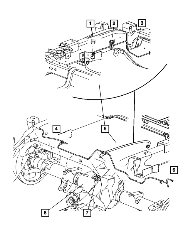 52013478AF - Service Brakes: Brake Tube, Right for Mopar Image
