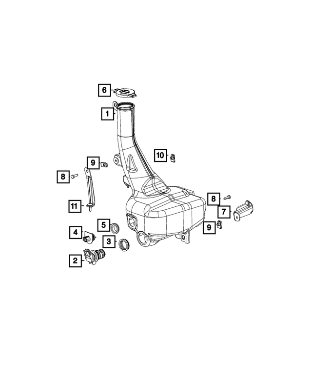 68125523AA - Electrical: Washer Reservoir Bracket for Mopar Image
