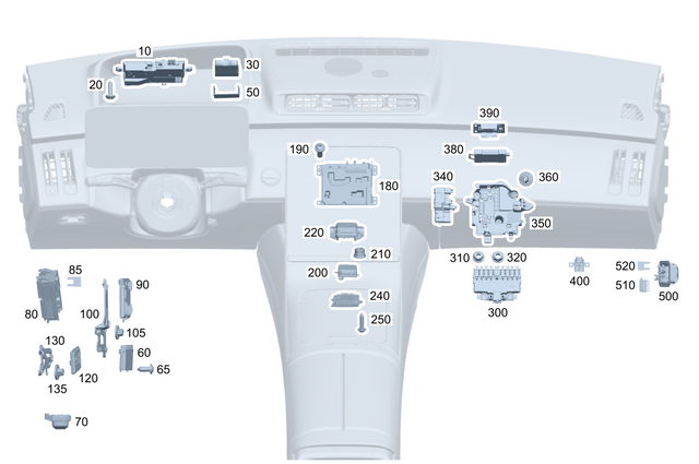 2235459902 - : Holder for Mercedes-Benz: 350SD, Maybach S580, Maybach S680, S500, S580, S580e, S63 AMG E Performance Image
