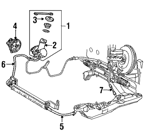 Pump & Hoses for 1999 Mercury Sable #0