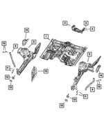 68224808AA - Body Sheet Metal Except Doors: Front Side Rail Front Rail, Left for Mopar Image