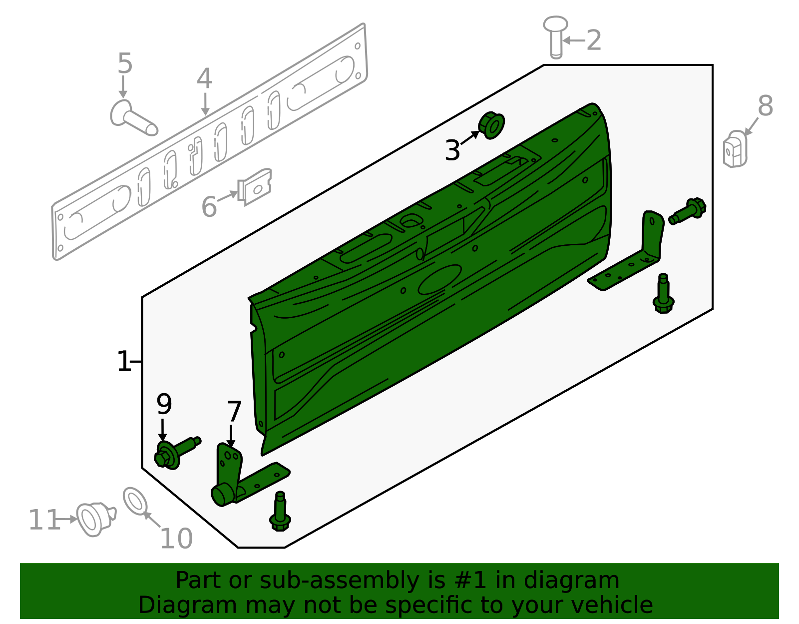 LC3Z-9940700-D - Tail Gate 2020-2022 Ford | Ford Parts Direct