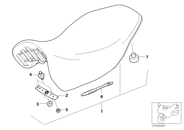 46622328786 - Seats and Seat Bench: Plate -  for BMW-Motorrad Image