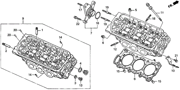 Rear Cylinder Head for 1998 Acura CL #0