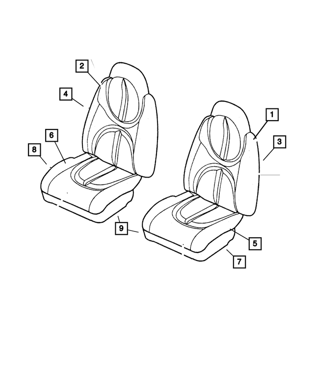 UR231L5AA - Interior Trim: Seat Back Cover for Mopar Image image