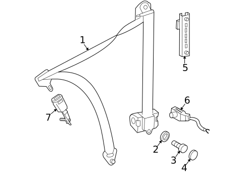 Seat Belt for 2003 Dodge Sprinter 3500 #0