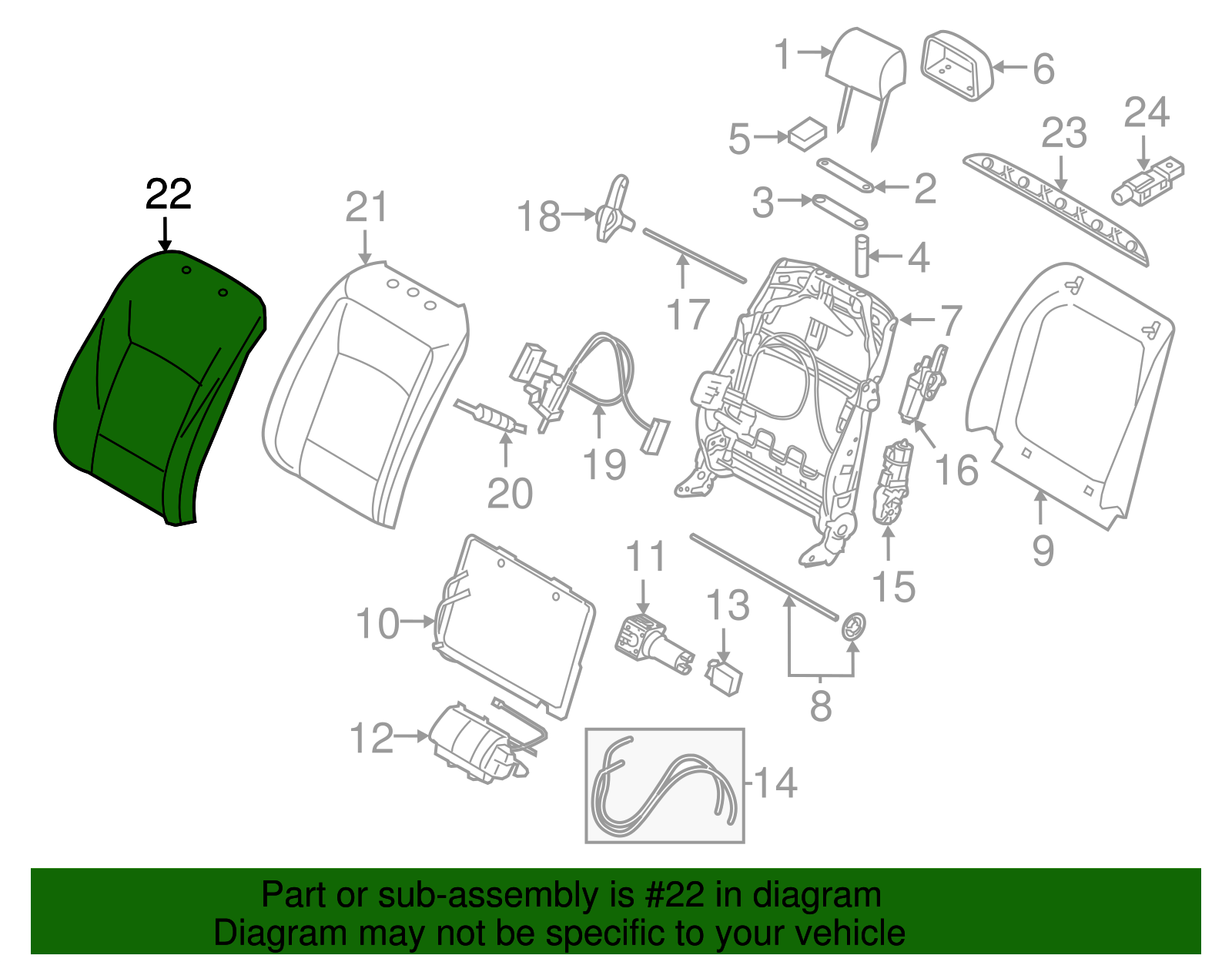 Seat Back Cover - BMW (52-10-7-231-155)