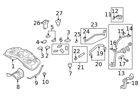 Fuel Tank for 2013 Hyundai Genesis Coupe #0