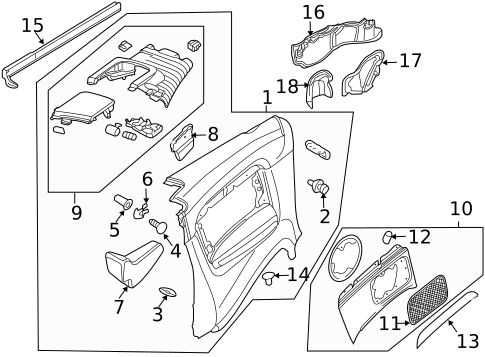 Interior Trim - Quarter Panels for 2007 Audi A4 Quattro #1