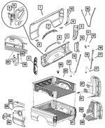 55276375AA - Body Sheet Metal Except Doors: Box Side Panel, Left for Mopar Image