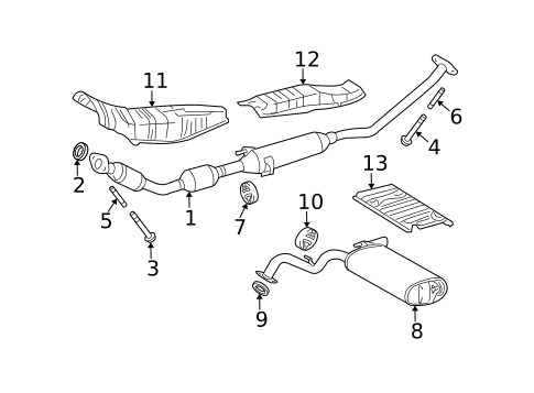 Exhaust Components for 2010 Toyota Matrix #0