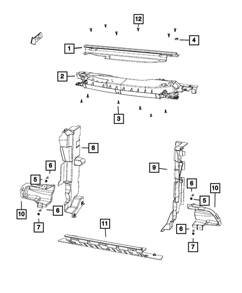 Radiator and Related Parts; Charge Air Cooler for 2019 Jeep Cherokee #3