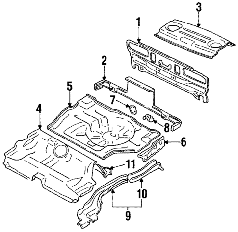 Rear Body for 1991 Nissan Stanza #0