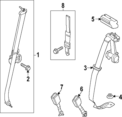 Rear Seat Belts for 2025 Ford F-150 #0
