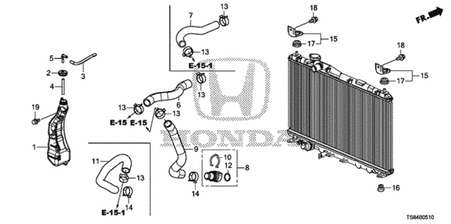 Radiator Hose - Reserve Tank for 2012 Honda Civic #0