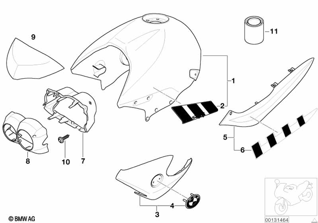 46637659390 - : Instrument Binacle, Primed for BMW-Motorrad Image