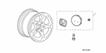 8W16S9V300B - Accessory Components: CHROME WHEEL (16") for Honda Image