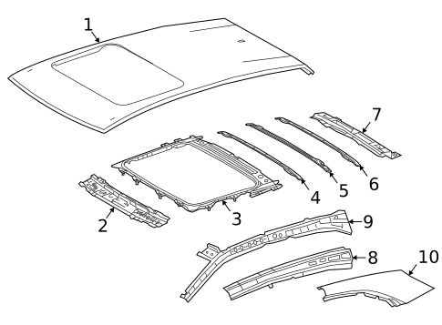 Roof & Components for 2019 Lexus UX200 #0