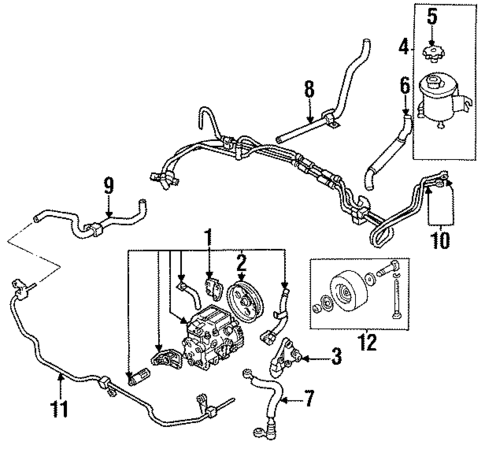 Pump & Hoses for 1996 INFINITI Q45 #0