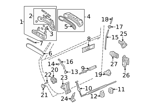 Lock & Hardware for 2000 Audi A6 Quattro #1