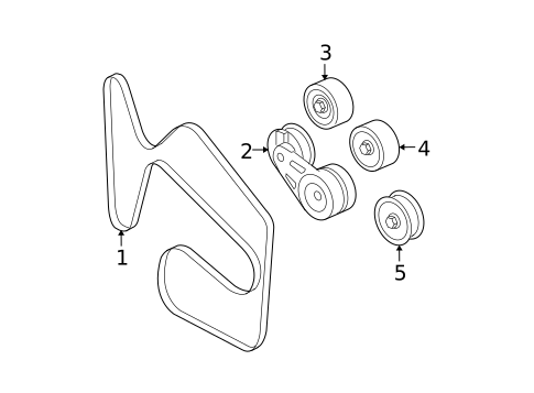 Accessory Drive Belt System Components for 2009 Chevrolet Malibu #0