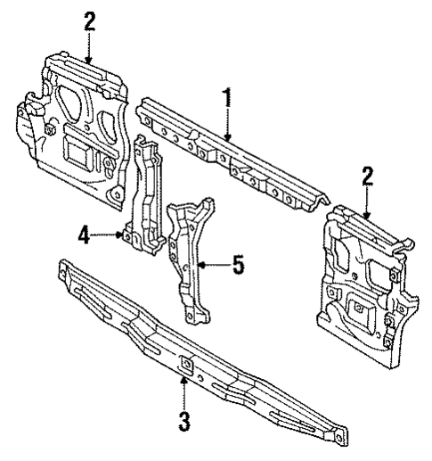 Radiator Support for 1993 Toyota Land Cruiser #0