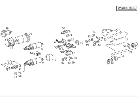 Fuel Pump Package for 1991 Mercedes-Benz 500SL #2