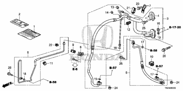 A/C Air Conditioner (Hoses/Pipes) (-'19) for 2018 Honda Ridgeline #0
