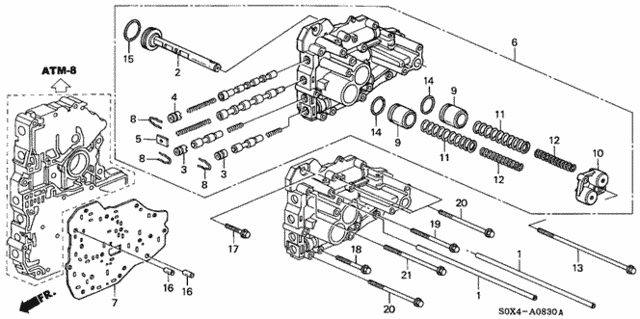 AT Servo Body (4AT) for 2000 Honda Odyssey #0