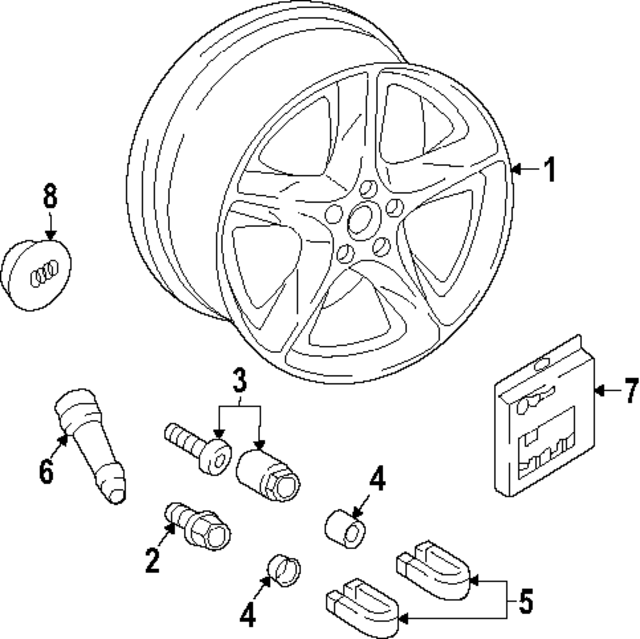 4M0601025DE - Suspension: Wheel, Alloy for Audi Image