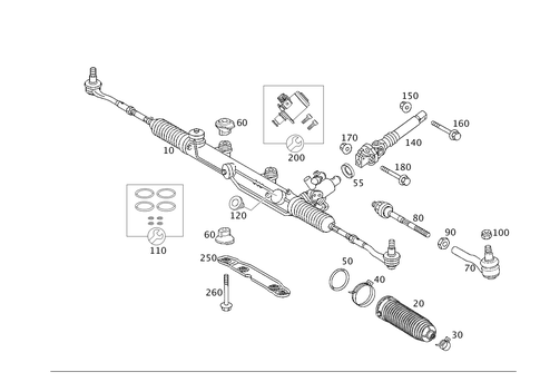 Steering Gear for 2001 Mercedes-Benz C240 #0