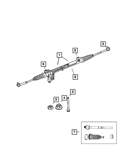 Steering Gear for 2006 Jeep Commander #0