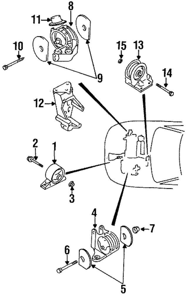 MB844276 - Engine: Front Mount for Mopar Image