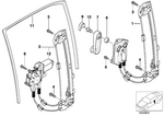 51358252429 - Vehicle Trim: Window Lifter with Motor, Rear Left for BMW Image