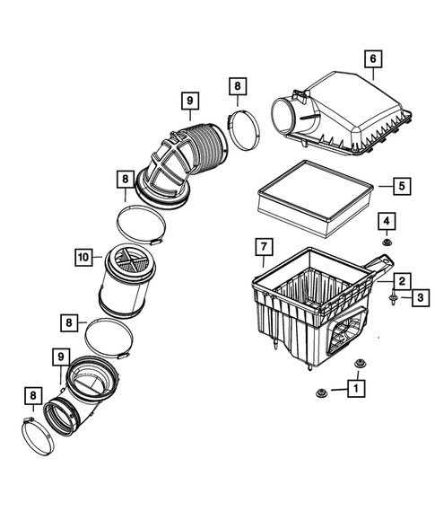 Air Cleaner for 2009 Dodge Ram 2500 #0