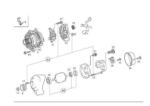 Alternator for 1999 Mercedes-Benz CLK430 #1