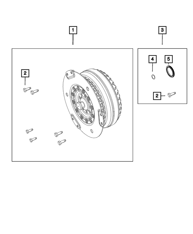 68234166AA - 845RE; 8-Speed; Automatic Transmission: Torque Converter Seal Kit for Mopar Image image