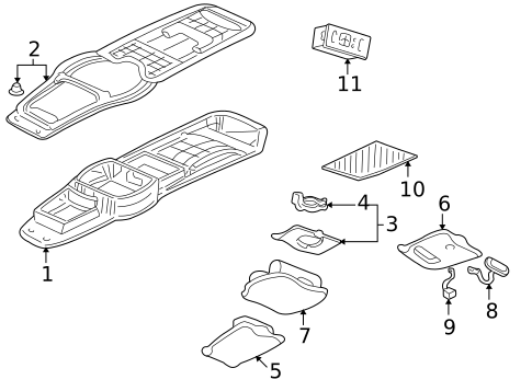 Overhead Console for 2003 Pontiac Aztek #0