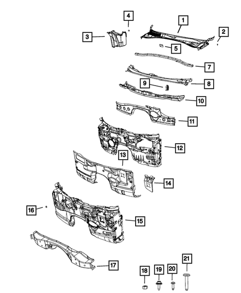 Cowl and Dash Panel for 2023 Dodge Charger #0