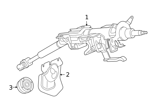 Steering Column Assembly for 2011 Mazda 6 #0